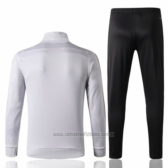 Chandal de Chaqueta del Real Madrid Nino 2019-2020 Blanco y Oro